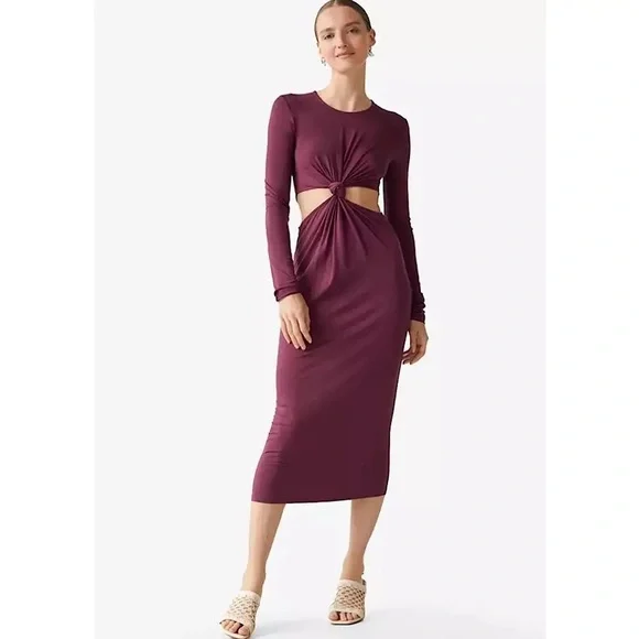 burgundy corset maxi dress BURGUNDY RED CORSET DRAPE MAXI DRESS main image 0